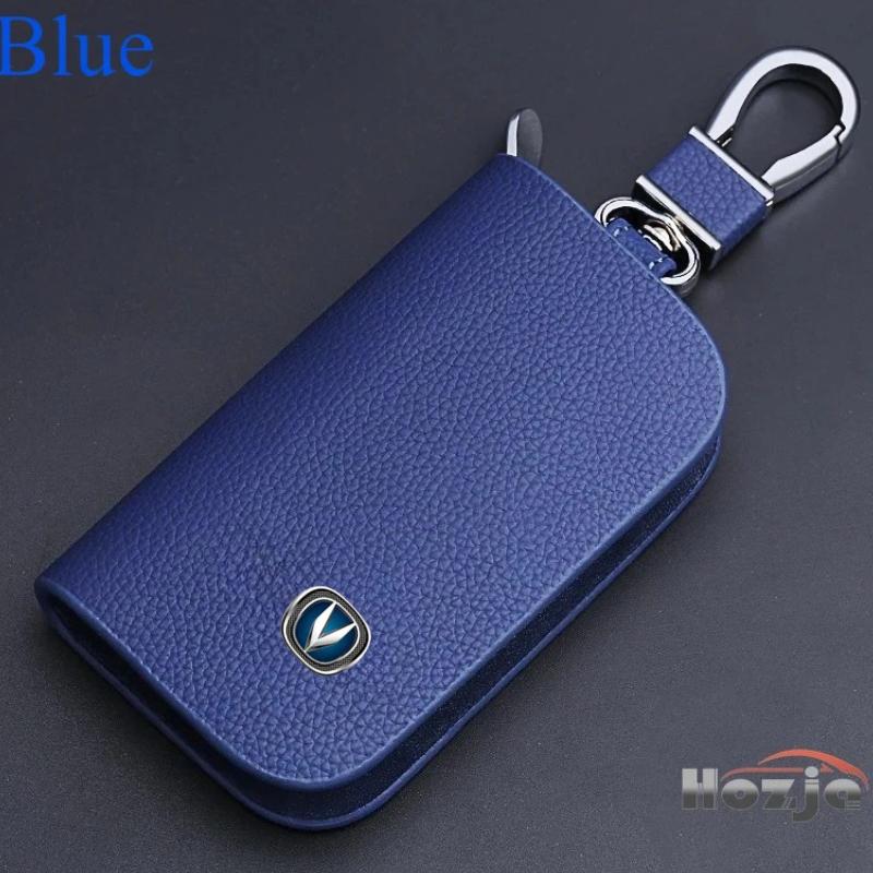 Leather Zipper Key Cover Car Key Case For Changan Uni V T K S Z Cs55Plus Cs35 Cs15 Cs85 Cs95 Eado Cs75 Plus
