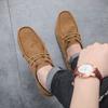 Fashion Autumn Men Casual Shoes Suede Leather Work Shoes Male Lace up Flats Sneakers Platform  Business Party Dress Shoes