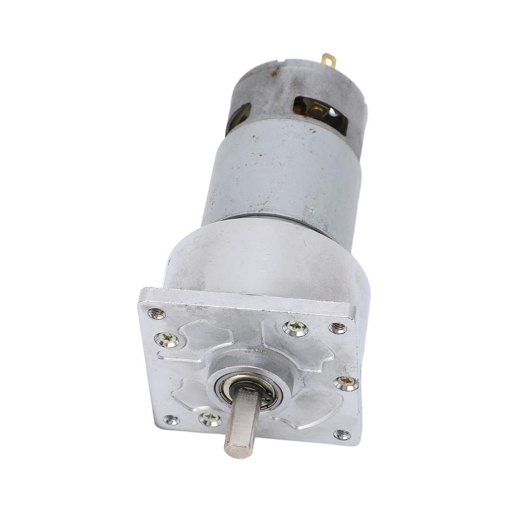 Gear Motor DC 24V 3.8A Speed Reduction Self Locking Reversible Worm Geared Motor for Machine 100RPM