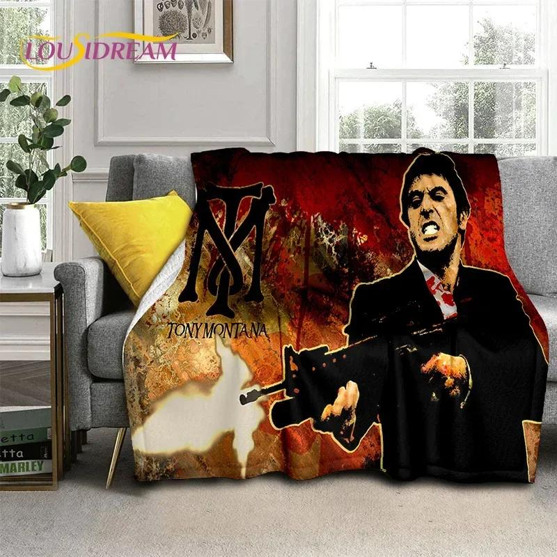 Scarface 3D Classics Movie Tony HD Blanket,Soft Throw Blanket for Home Bedroom Bed Sofa Picnic Travel Office Cover Blanket Kids