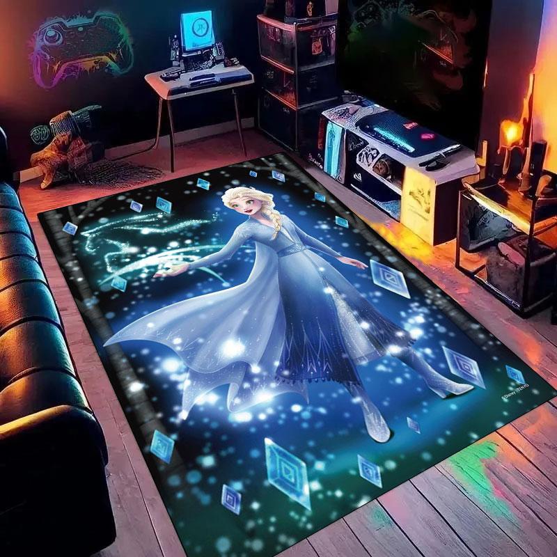 Elsa Pattern Rug with Magic - Non-slip Kitchen Mat, Outdoor Rug, Home and Bedroom Decor, Yoga Mat, Birthday Gift.