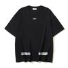 Off-White 2025 Summer New OW Dissolved Zebra Stripe Printed Short Sleeved T-shirt for Men and Women