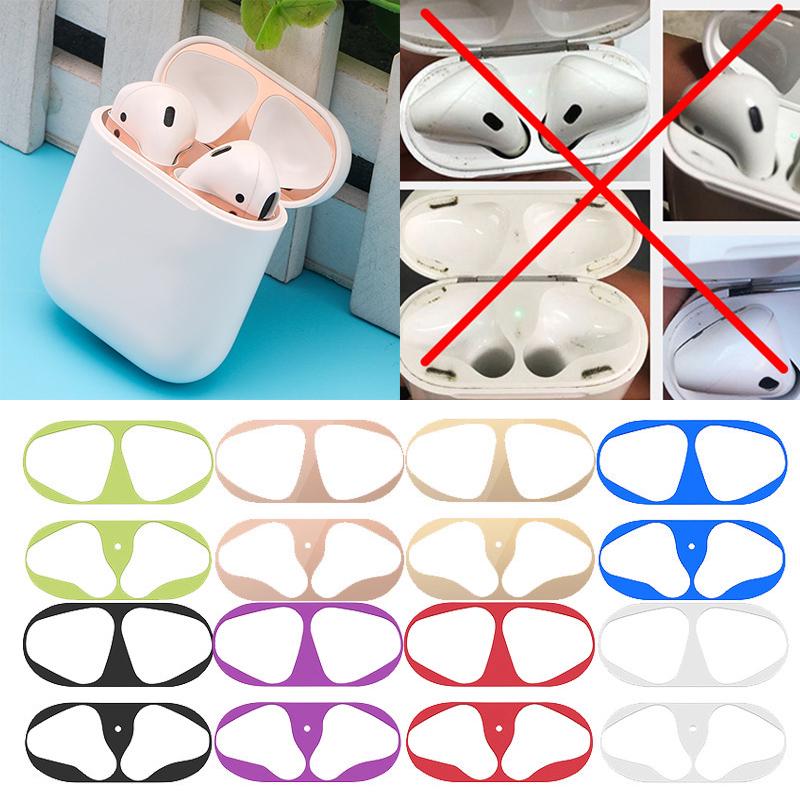 

Защитная пленка Внутренняя ультратонкая пылезащитная пленка Аксессуары для AirPods Металлическая пылезащитная наклейка для Airpods Защитные аксессуары для наушников Apple airpods1 красный