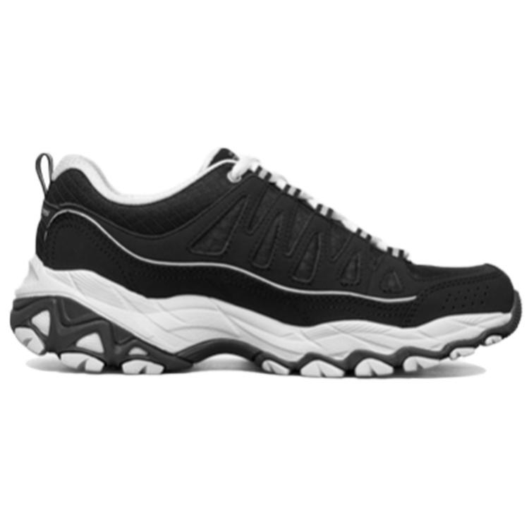 Skechers D'Lites Cushioning Low Top Chunky Sneakers Women's Black White 12087-BKW