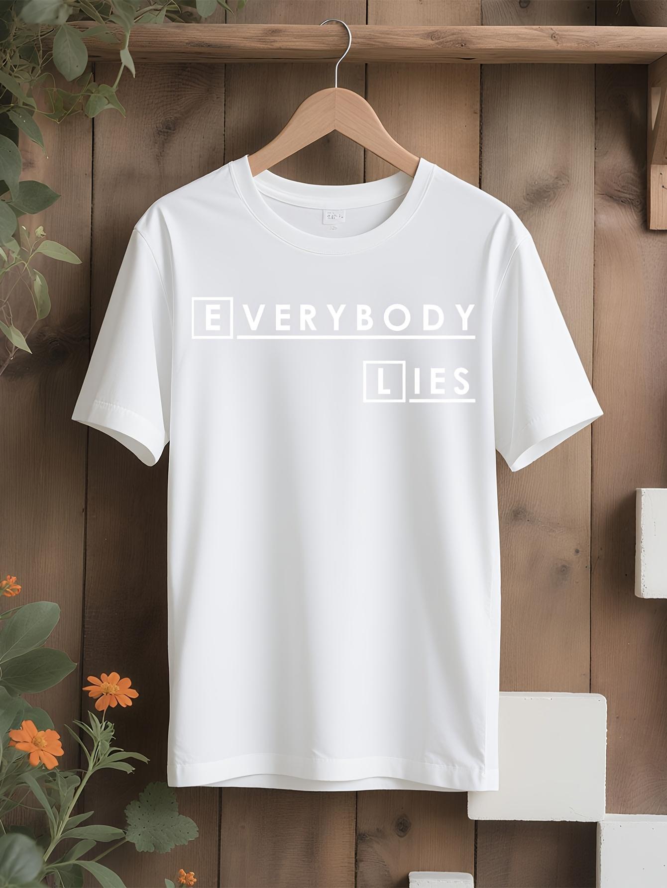 Мужская футболка House MD Everybody Lies Graphic - Вдохновлено телесериалом Хью Лори L