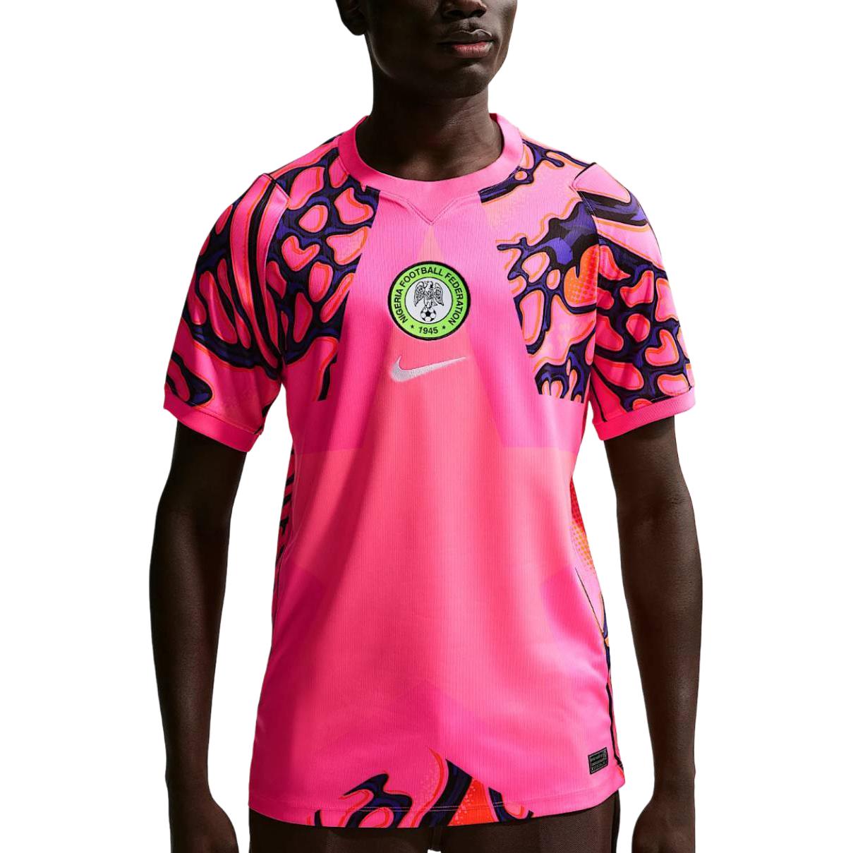 Nike Dri-Fit 2026 Season Nigeria Team Goalkeeper Fan Version Quick-Dry Short Sleeve Football Shirt Men tops IB5313-645 S