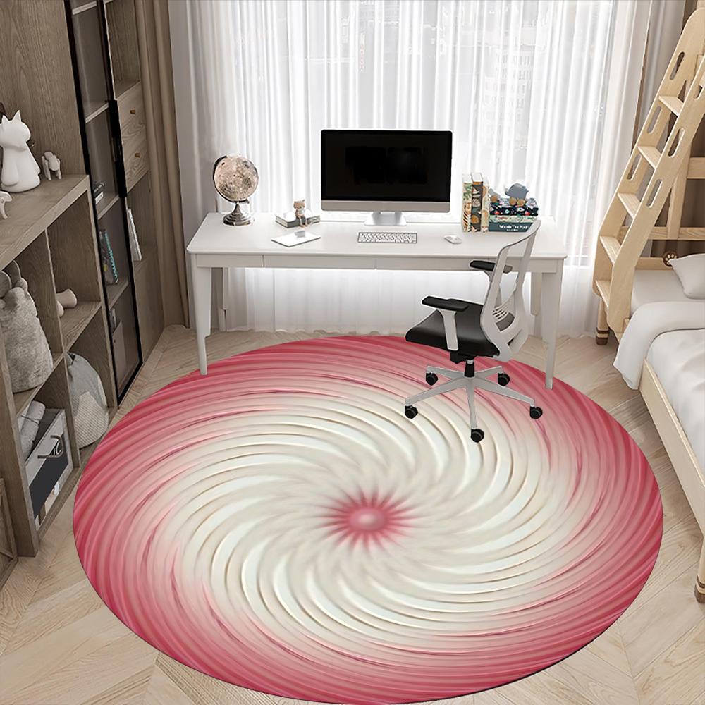 1pc Spiral Pattern Chair Carpet for Office - Durable, Ideal for Chair Mats, Stylish & Functional Decorative Rug yy260130016