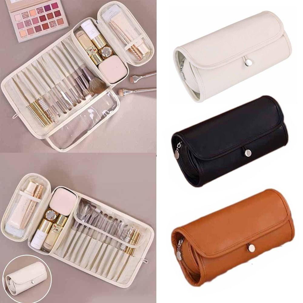 Waterproof Cosmetic Storage Bag Large Capacity Roll Cosmetic Bag Makeup Brush Bag  Holiday Gift
