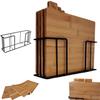 Bamboo Cutting Boards Set Of 4 Kitchen Boards + Steel Stand