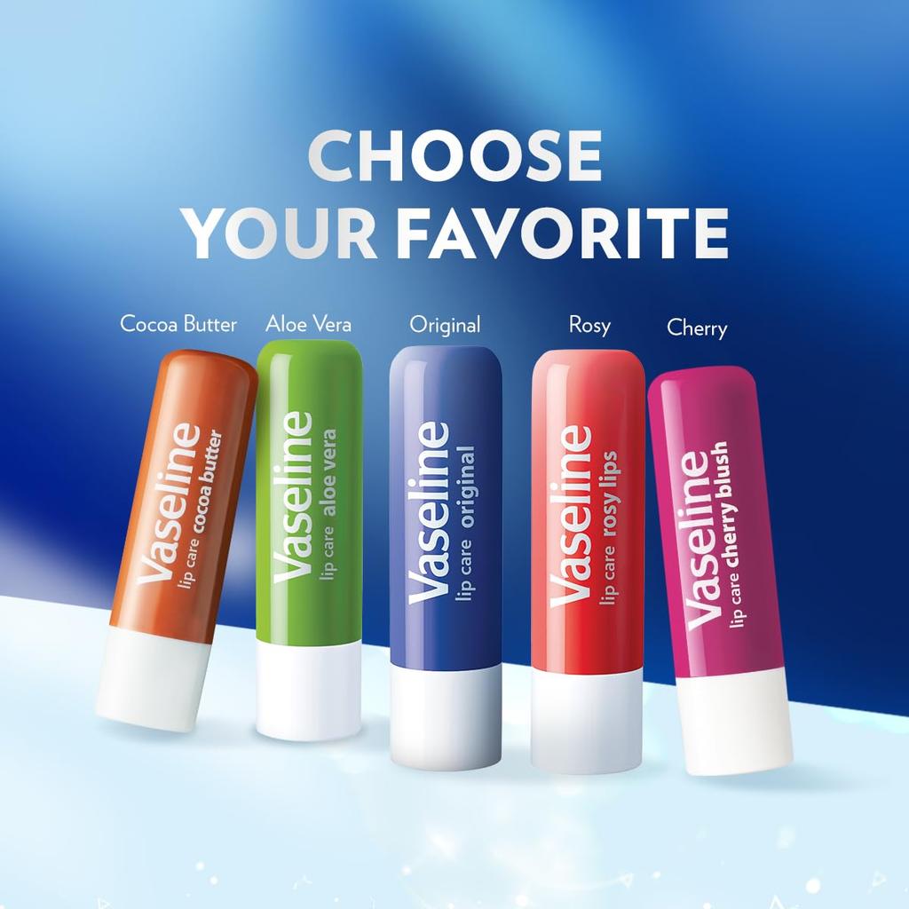 Vaseline Lip Care Rosy Lips Tinted Lip Balm Stick 4.8g Pack of 1 for Soft, Hydrated, Naturally Pink Lips