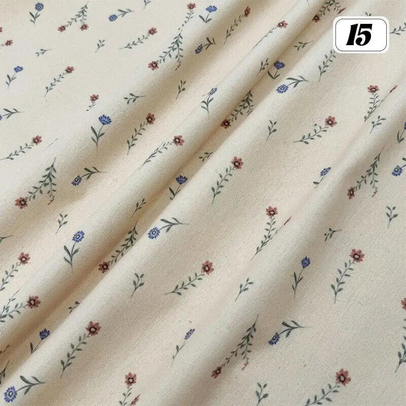 Bomull Linne Tyg Kinesisk Stil Retro Tryckt Klänning Hanfu Sömnad Hantverk DIY Cheongsam Klänning Hanfu Sömnadstyg Kläder Försörjning