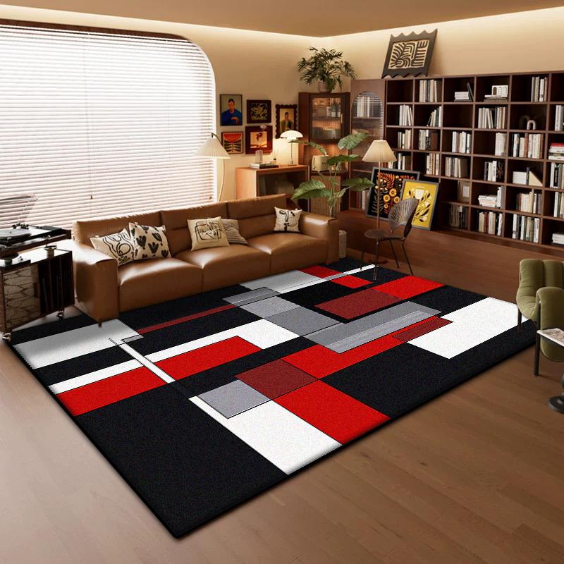 Modern Geometric Large Carpets Living Room Luxury Decoration Bedroom Non-slip Rug Easy Cleaning Kitchen Bath Floor Mat Washable