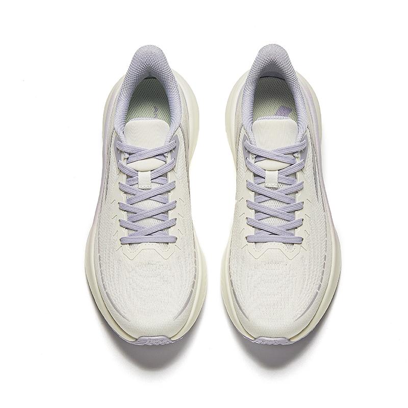 New Anta Cushioning Wear Resistant Low Top Running Shoes Women's Ivory White 922435517-1