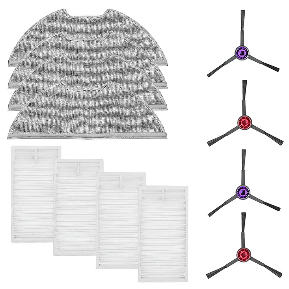 For Eureka E20 Plus Robot Vacuum Mop Cloths Side Brushes Kit Replacement Parts Accessories Cleaning Tools Set