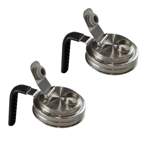 Mason Jar Pour Spout Lid with Handle Wide Mouth Flip Cap