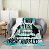 Feelyou Camper Plush Throw Blanket AllSeason Bed Blanket Rustic Wooden Brown White Flannel Fleece Gift for Women Mom Wife Queen