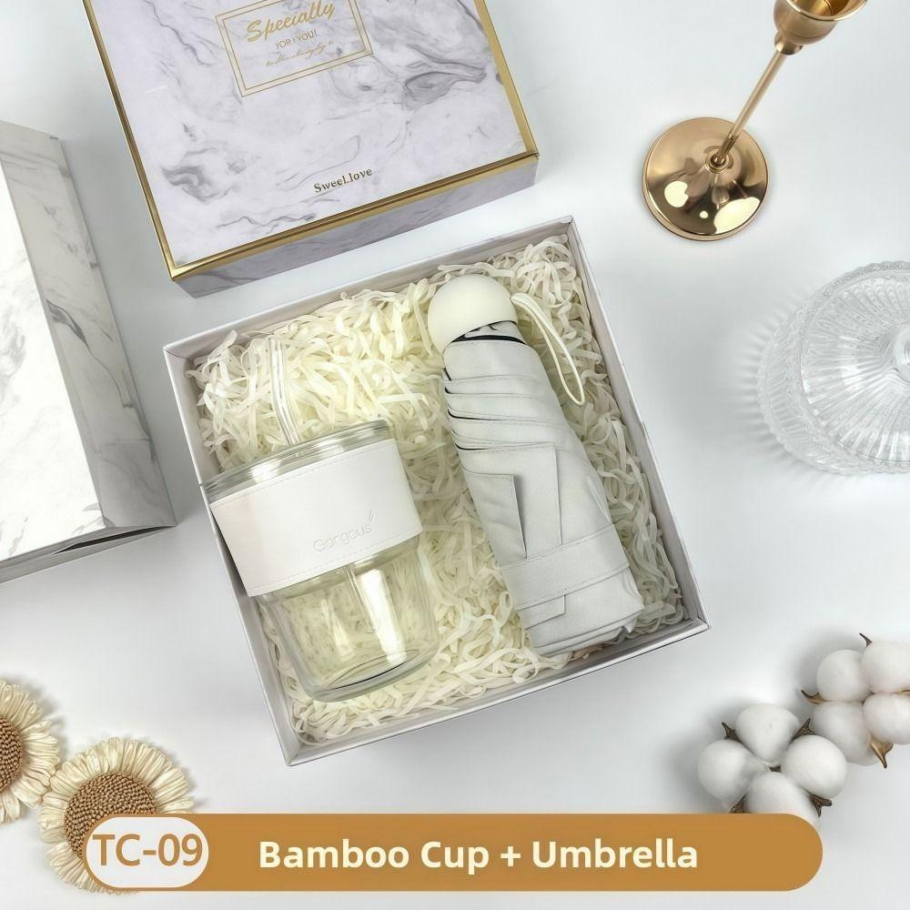 3IN1 Souvenir Gift Set Fan/Towel/Cup with Paper Bag Practical Gift Sets Stylish Design Luxury Gift Box Set Personalized Gifts