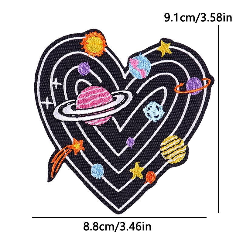 Aufbügelbares besticktes Abzeichen Outdoor-Abenteuer-Design Kosmischer Pilz Astronaut Für Jeansjacke Hut Tasche DIY Personalisierbare Dekoration