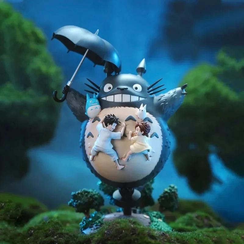 19cm Hayao Miyazaki Animel Periferi Totoro Skrivebordsornamenter Pvc Actionfigur Statue Modell Samling Dekorasjon Leker Gave