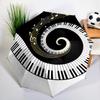 Bunter Musiknoten-Regenschirm, Automatisches Öffnen/Schließen, Stabiler Eisenrahmen & 8-Rippen-Struktur, Regenschirm für Damen & Herren, Weihnachtsgeschenke