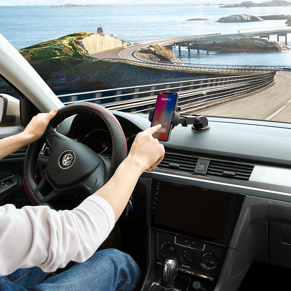 360 Degree Rotation Car Holder Windshield Mount Car Phone Holder for Samsung S9 S8 Plus iPhone X