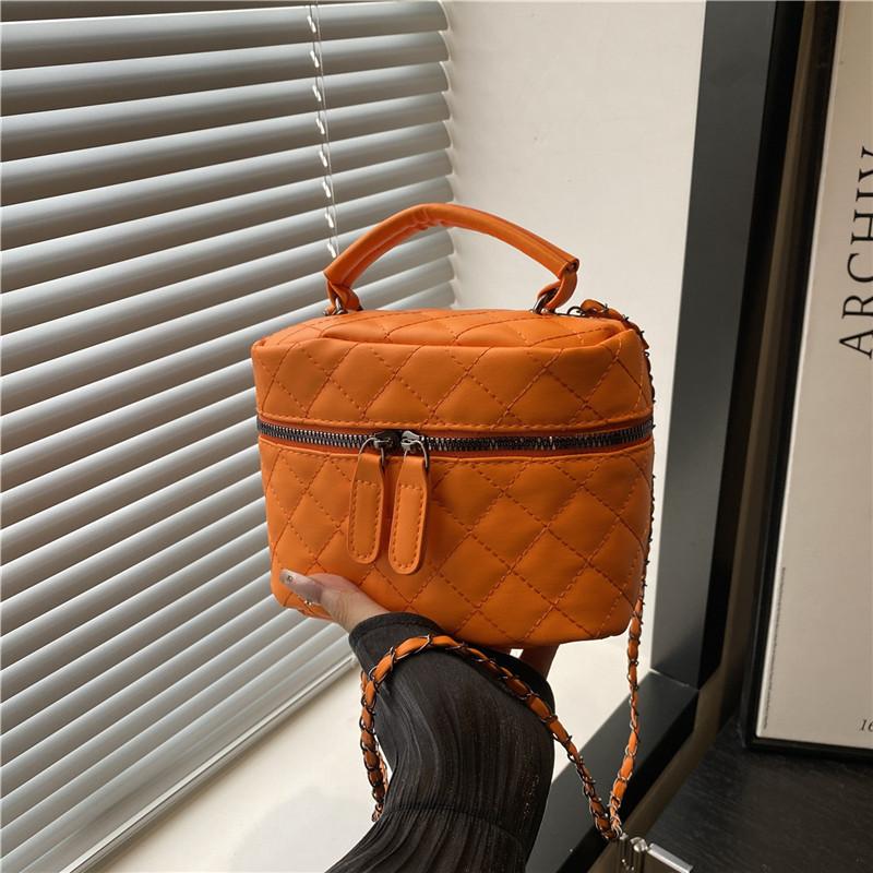 Mini small bag new fashion diamond chain messenger bag versatile popular portable bucket bag