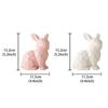 Ceramic Rabbit Sculpture Animal Figure Statue for Easter Table Decoration and Garden Desktop Display