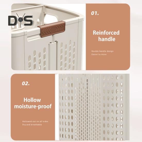 Wäschekorb mit Rädern, großes Fassungsvermögen, faltbares Design, Aufbewahrungskorb mit Rädern und Griff