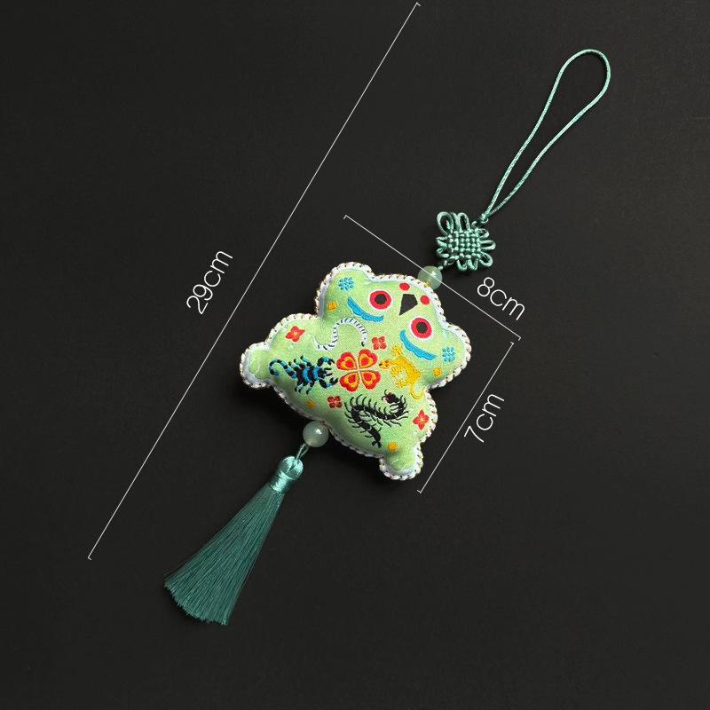 Dragon Boat Festival Double-Sided Embroidery Sachet Pendant for School and Community Activities