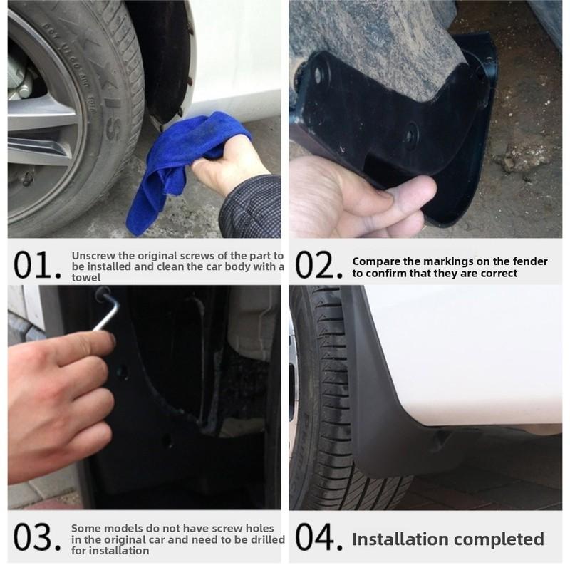 For BYD Atto 2 Yuan UP S1 Pro SC3E 2024 2025 2026 Car Wheel Mudguard Flap Mud Skin Cover Guards Fenders Splash Parts Accessories