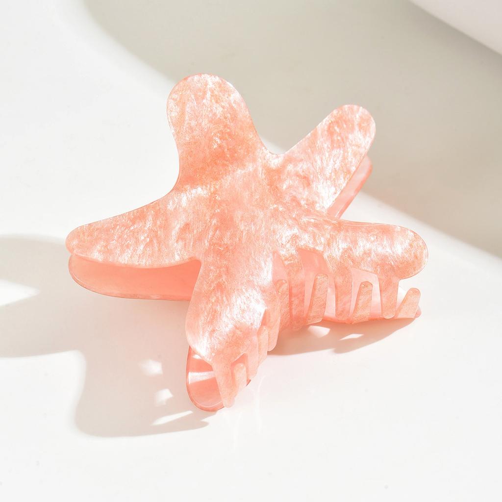 Exquisite New 1pc Claw Clip, Blue Dolphin and Starfish Acrylic Hair Claw, Rear Head Accessory