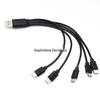 5-in-1 USB Charging Cable - 20cm Micro Data Cable for Mobile Power & Model Aircraft