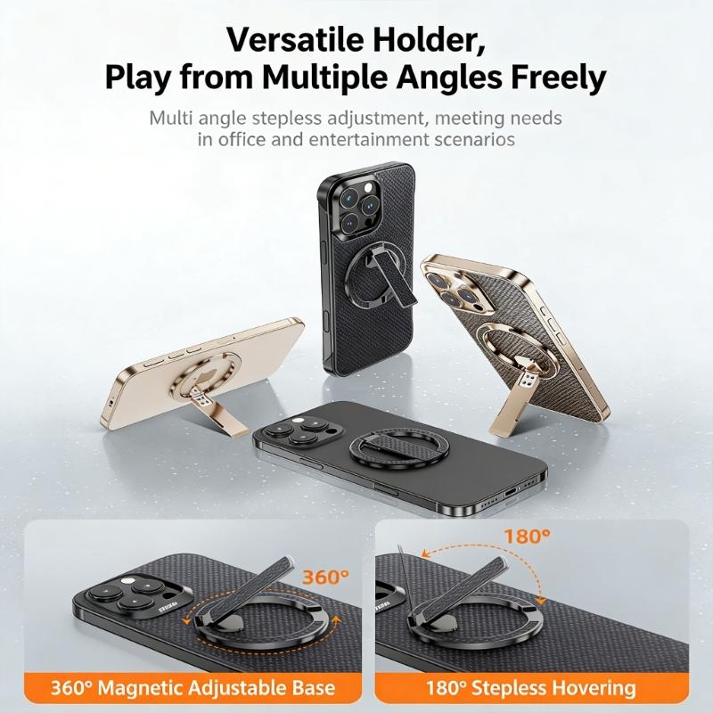 360°Rotation Phone Stand Double-Sided Magnetic Phone Holder For Secure Handling And Travel Convenience