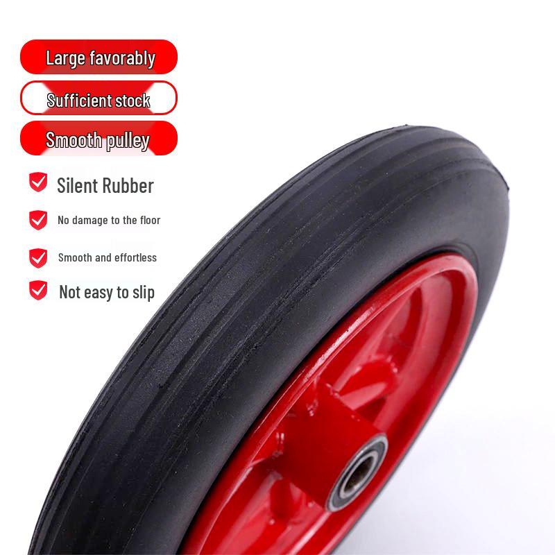 Heavy-Duty Outdoor Industrial Casters with Silent Rubber Tires for Small Trolley and Flat Cart Wheels