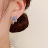 Micro-inlaid Zircon Butterfly Earrings Niche Design Fashionable Ear Clips Small Fresh Temperament Earrings Women