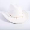 Beliebte europäische und amerikanische Mode OL-Stil einfarbiger Cowboyhut Herren und Damen High-End Zylinder Jazzhut Filzhut