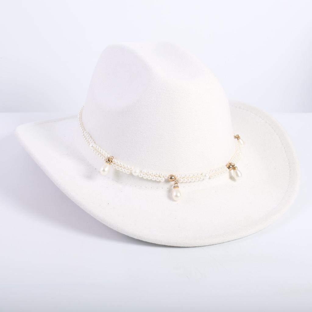 Beliebte europäische und amerikanische Mode OL-Stil einfarbiger Cowboyhut Herren und Damen High-End Zylinder Jazzhut Filzhut