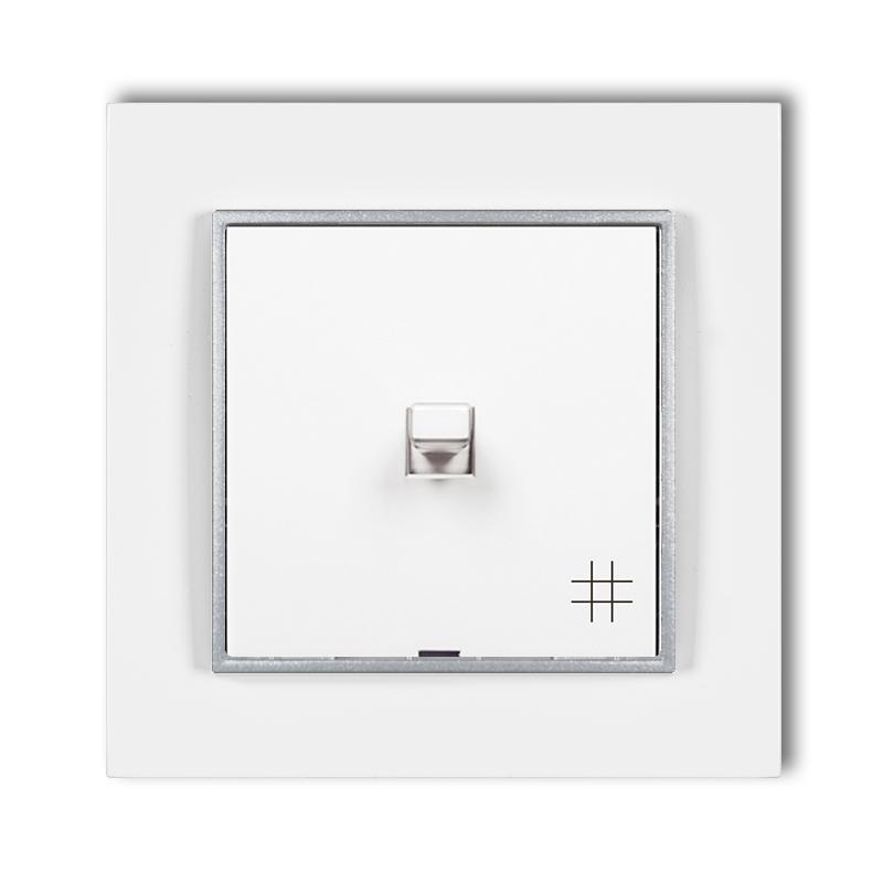 Cross switch, USA style, Karlik mini, white/silver