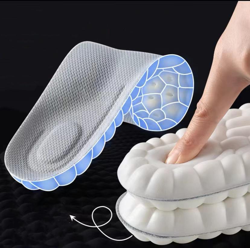 

4D облачные технологии, спортивные стельки для обуви, подошва из искусственной кожи, мягкая дышащая амортизирующая подушка, ортопедические стельки для ухода за бегом 45-46