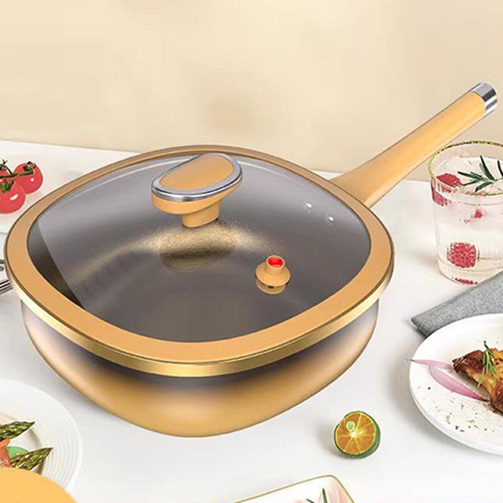 12-Zoll Titanlegierung Antihaft-Pfanne Kochpfannen Antihaft-Pfanne Mit Deckel Kochgeschirr Titanlegierung Küchenzubehör