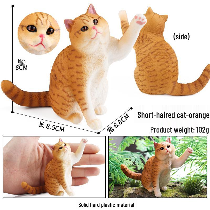 British Shorthair Kitten Simulation Toy - Cute Cognitive Birthday Gift for Kids