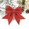 Gold Glitter Christmas Bow for Window Displays and Tree Decorations