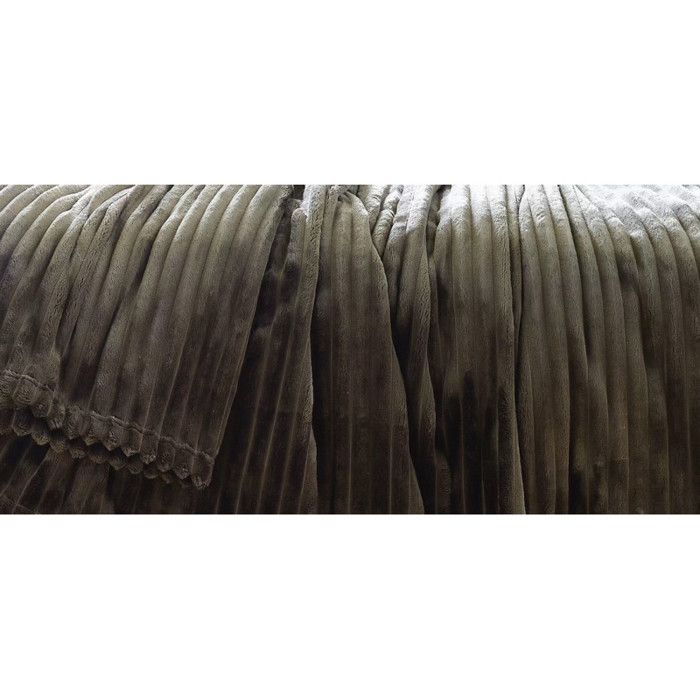 Plaid Microvelours gerippt "Dolce" 150 x 200 cm Goldvlies - Dolce Argile - 150 x 200 cm