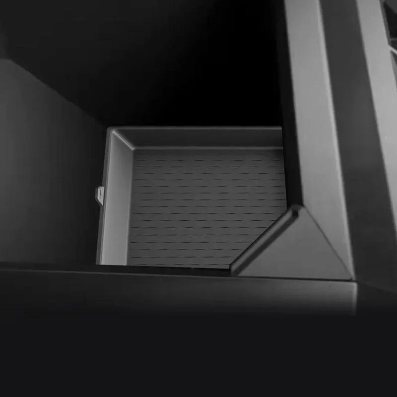 Für Tesla Cybertruck 2025 Armlehnenbox Silikonpolster Anti-Rutsch-Pad Aufbewahrungsbox Matte für Cyber Pickup Truck Dekorationszubehör
