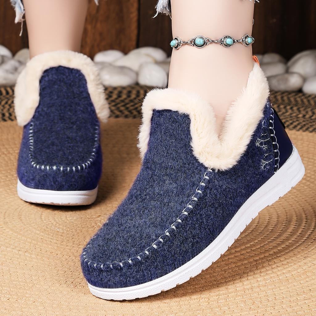 Winter Outdoor Women's Shoes Hiking Shoes Non-Slip Wear-Resistant Lazy Warm Casual Shoes