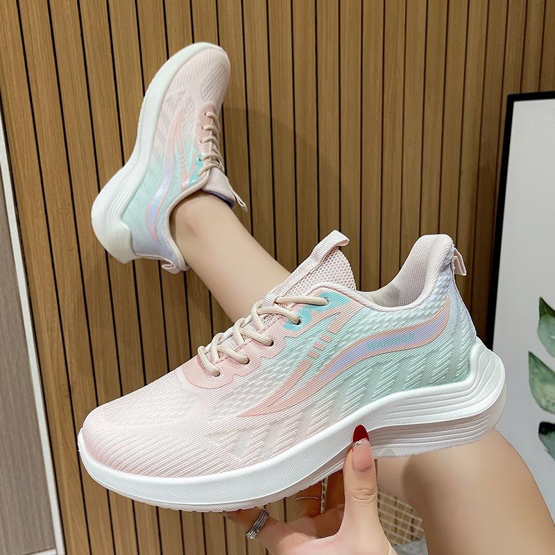 2025 New Spring and Autumn New Ultra-light Running Shoes Sports Shoes Breathable Shock-absorbing Soft Sole Student Lightweight Running Shoes for Women