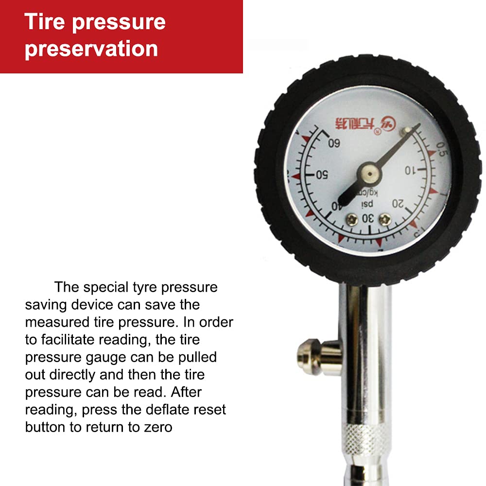 Tire Pressure Gauge, Tire Inflator with Large Display for Cars Motorcycles and Bicycles