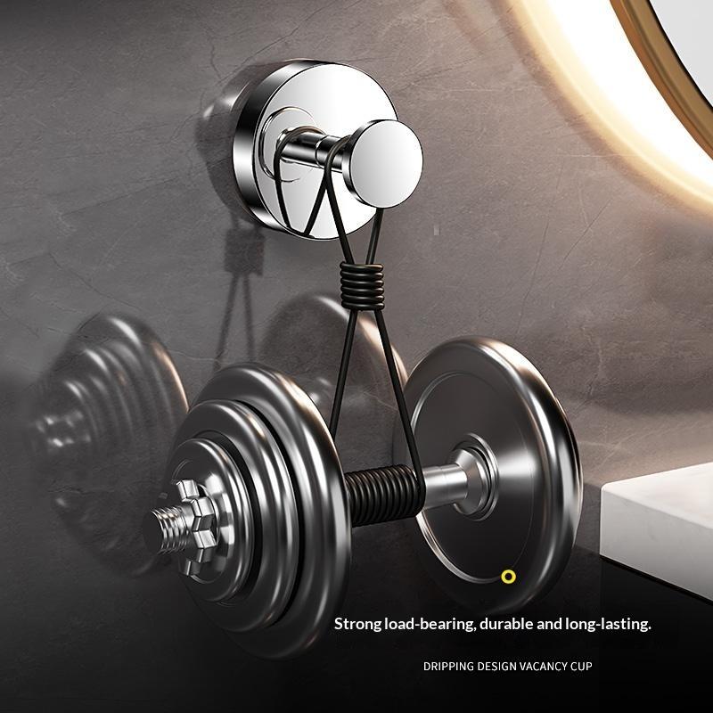 2/4Pcs Reusable Wall Mount Stainless Steel Suction Cup Hooks Waterproof Hangers for Home Office Bathroom