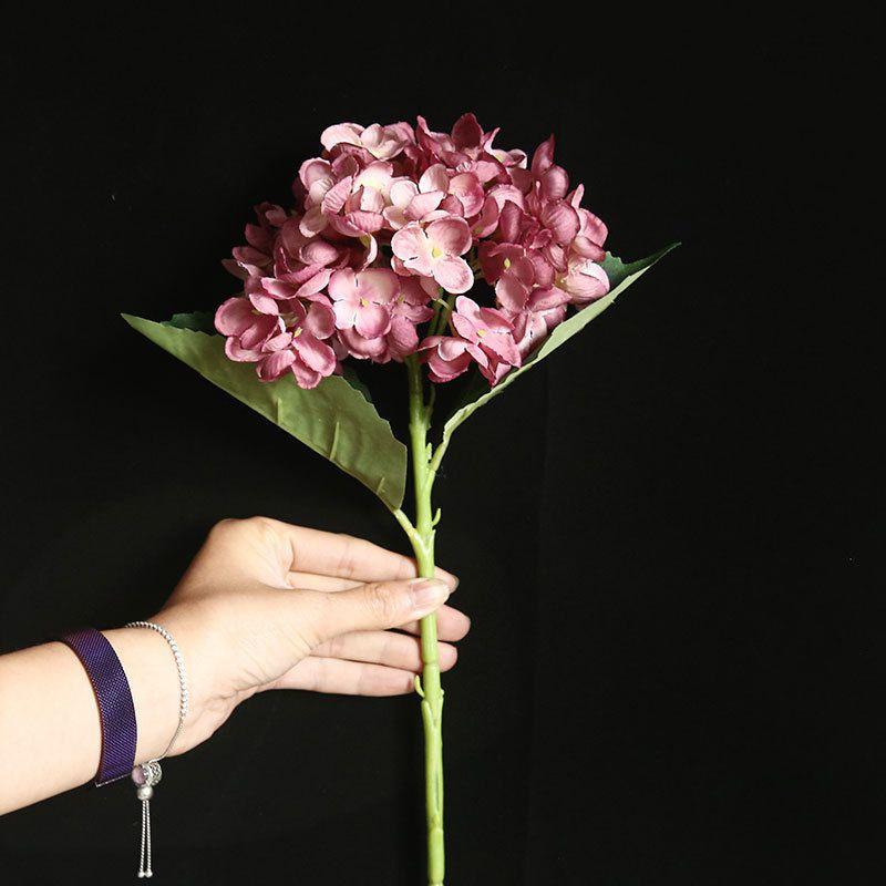 Artificial 46cm Hydrangea Fake Silk Flowers Bouquet Bridal Wedding Decor Home