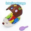 Hedgehog Stacking Toy Fine Motor Skills Activity Set Toddlers Age 1-3 Educational Montessori Learning for Entertaining Play Safe Kid Friendly Fun